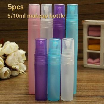 5X 5/10Ml Empty Plastic Perfume Atomizer Spray Bottle Mini Travel Refillable